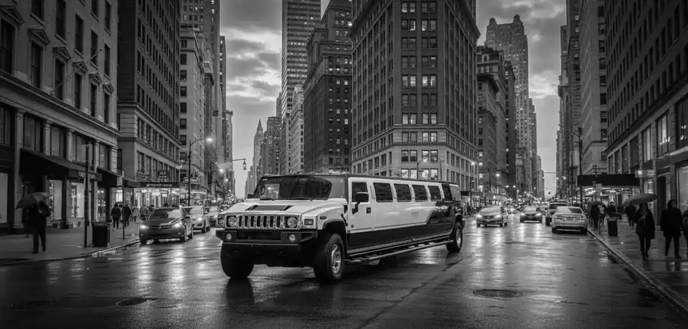 Hummer Limo in the City